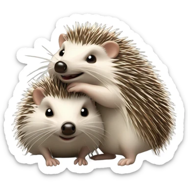 Two hedgehog in love sticker