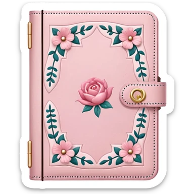pink diary, coquette, loveshackfancy style  sticker