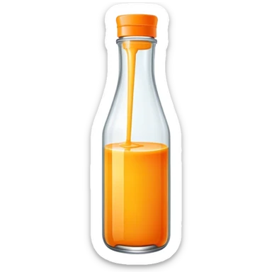 Orange juice bittle sticker