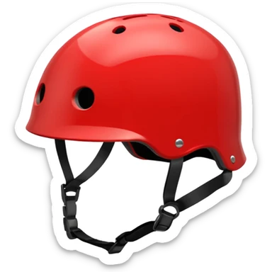 red skater helmet sticker