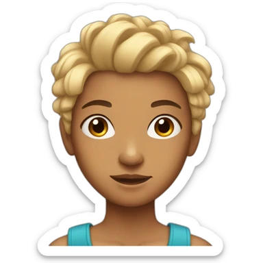 A mixed-race teenager with draided hair sticker