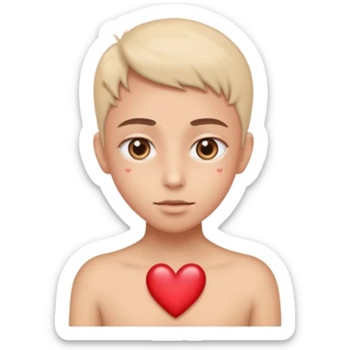 cara con ojos corazon sticker