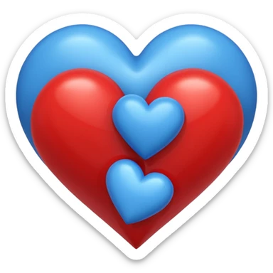 Dos coras azules pero arriba de otro sticker