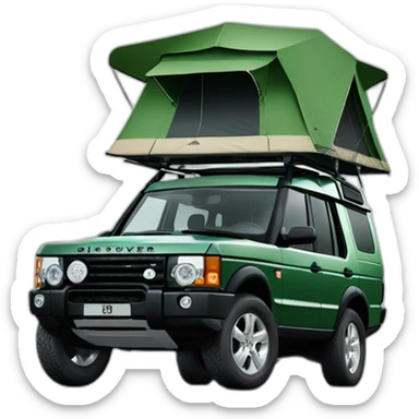 Green Land Rover Discovery 3 Overlanding sticker