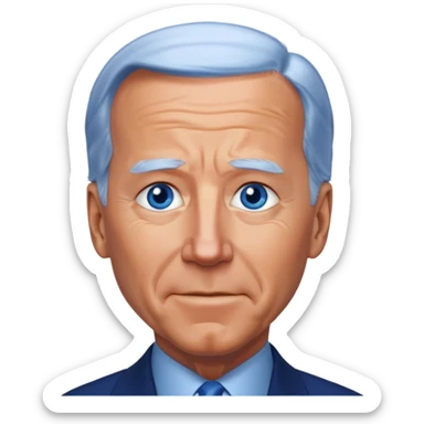 Joe Biden with blue eyes sticker