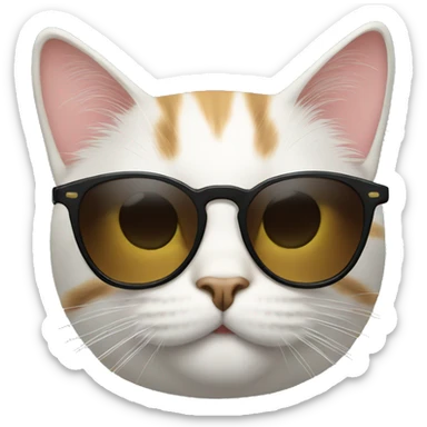 Cat with sunglasses sticker