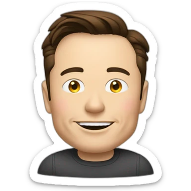 elon musk qui fait un doigt d'honner sticker