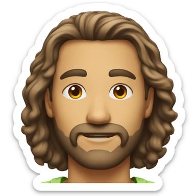 homem braco de cabelo cacheado grande sem barba sticker