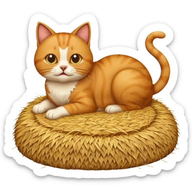 Cat pooping sticker
