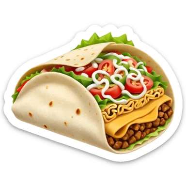 folded snacks,burrito sandwich sticker