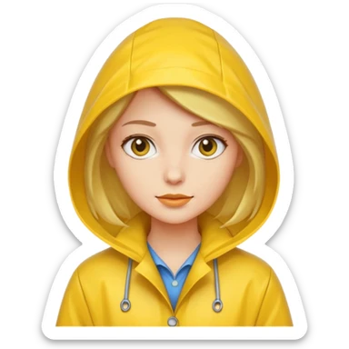 Raincoat Pedestrian woman sticker