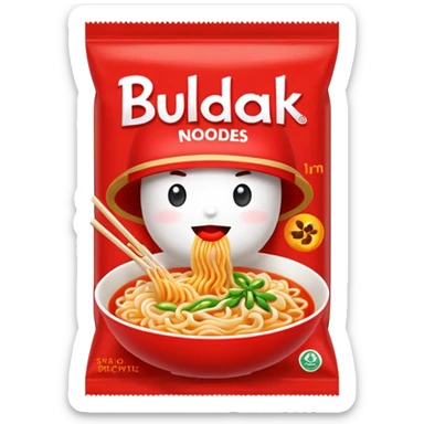 Buldak noodles packet sticker