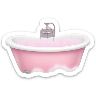 bubble bath in light pink sticker