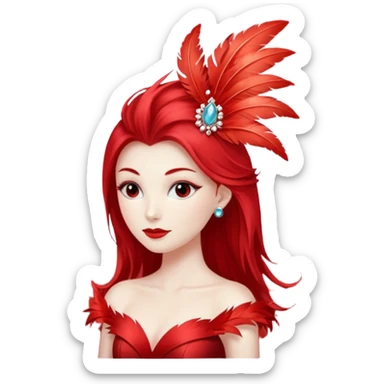 Make a red drinking  coquette  sticker