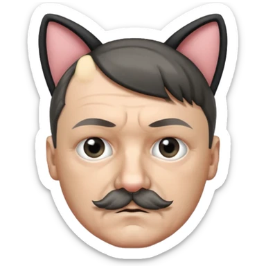 adolf hitler with cat ears  sticker
