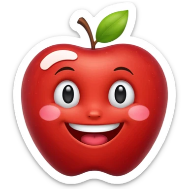 Labubu character as an emoji, smiling expression, apple style sticker