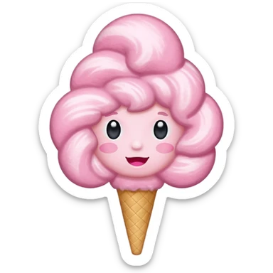 Barbe à papa sans tete sticker