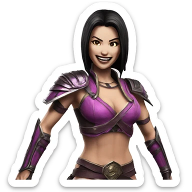 happy mileena from mortal kombat 10 sticker