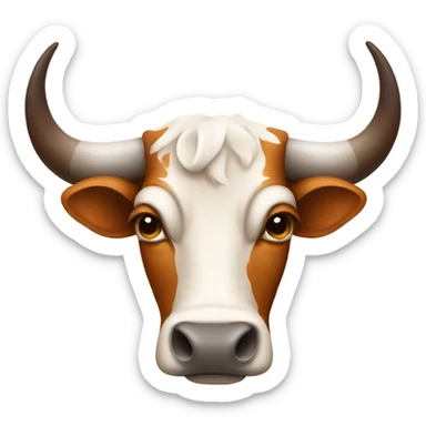 Sad Texas longhorn sticker