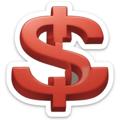 red dollar sign sticker