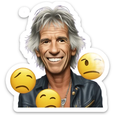 Keith richards smiley sticker