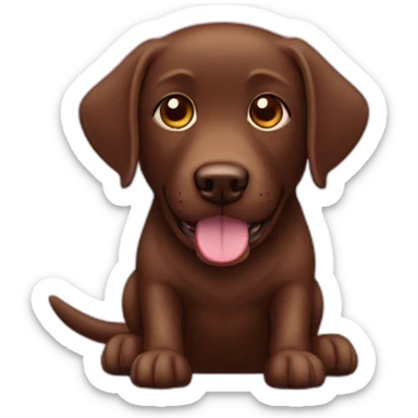 Labrador Retriver chocolate color playing videogames sticker