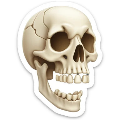 full skeleton dead of a guinea pig  sticker