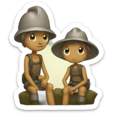 Mush and Caso  sticker