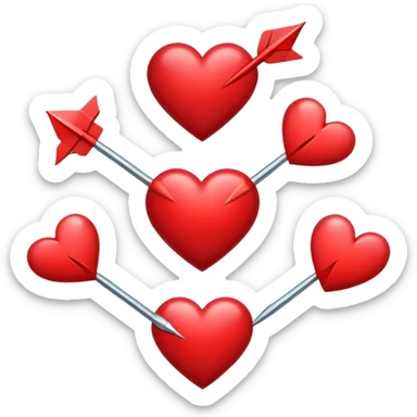 Hearts with arrows  sticker