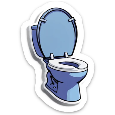A toilet wiping it own butt sticker