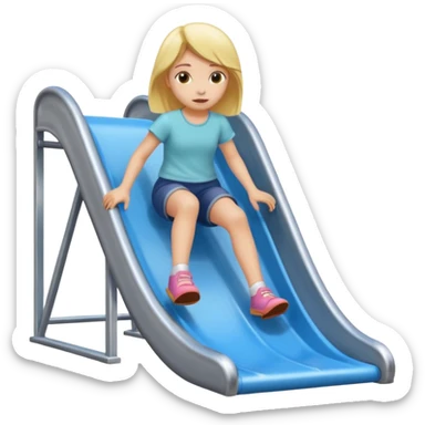 Kaydiraktan mezara giden cocuk ( kiz) sticker