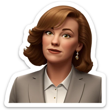 elegant girl in formal attire sticker