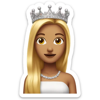 This emoji 💁🏼‍♀️ With a crown on the head  sticker
