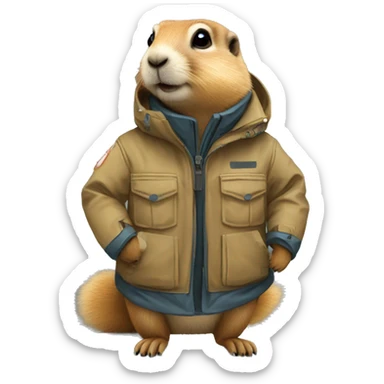 Prairie dog with m65 jacket sticker