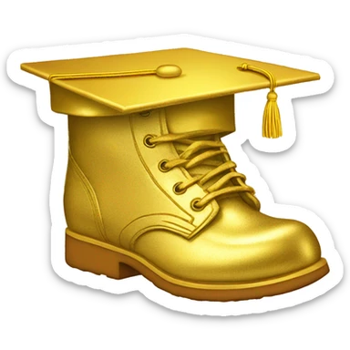Gold graduation sole sticker