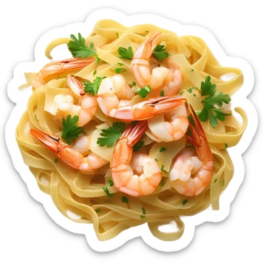 Pasta con camarones sticker