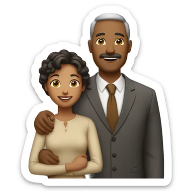 father and momy sticker