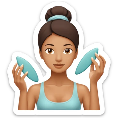 yoga face gua sha sticker