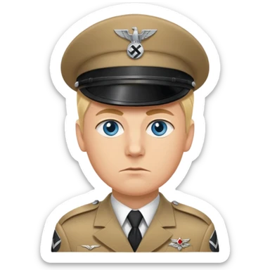 Blonde hair, blue eyed, Nazi Schutzstaffel officer sticker