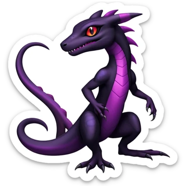 Salazzle-Salandit-Umbreon-Fakémon-hybrid-creature (full body) 4 legs sticker