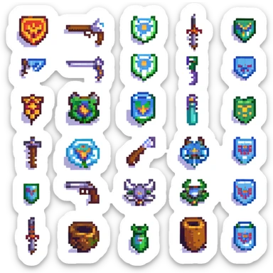 weapons in zelda macarina of time sticker