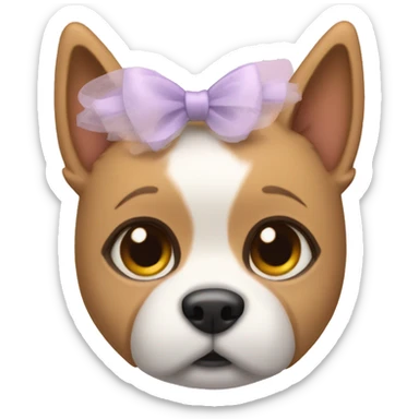dog with cat ears and a tutu sticker