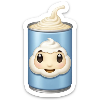 creme fouette avec une bombe sticker