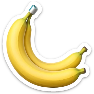 yellow closed banana, glued with gray tape sticker