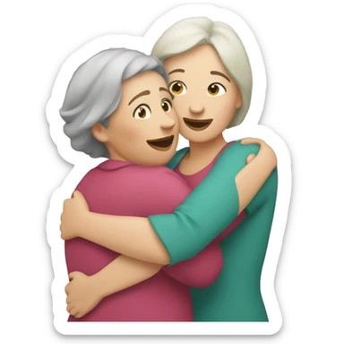 Lady hugging mam sticker