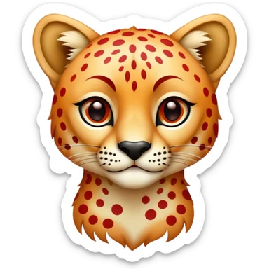 red spotted cheetah sticker