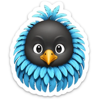 Un bebe oiseau mignon noir sticker