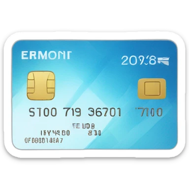 A crossed-out blue credit card sticker