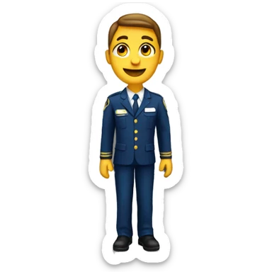 An airline employee in an airline uniform helping you check in at the check-in counter. sticker