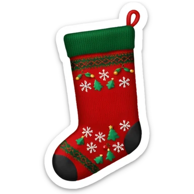 christmas sweater black stocking sticker